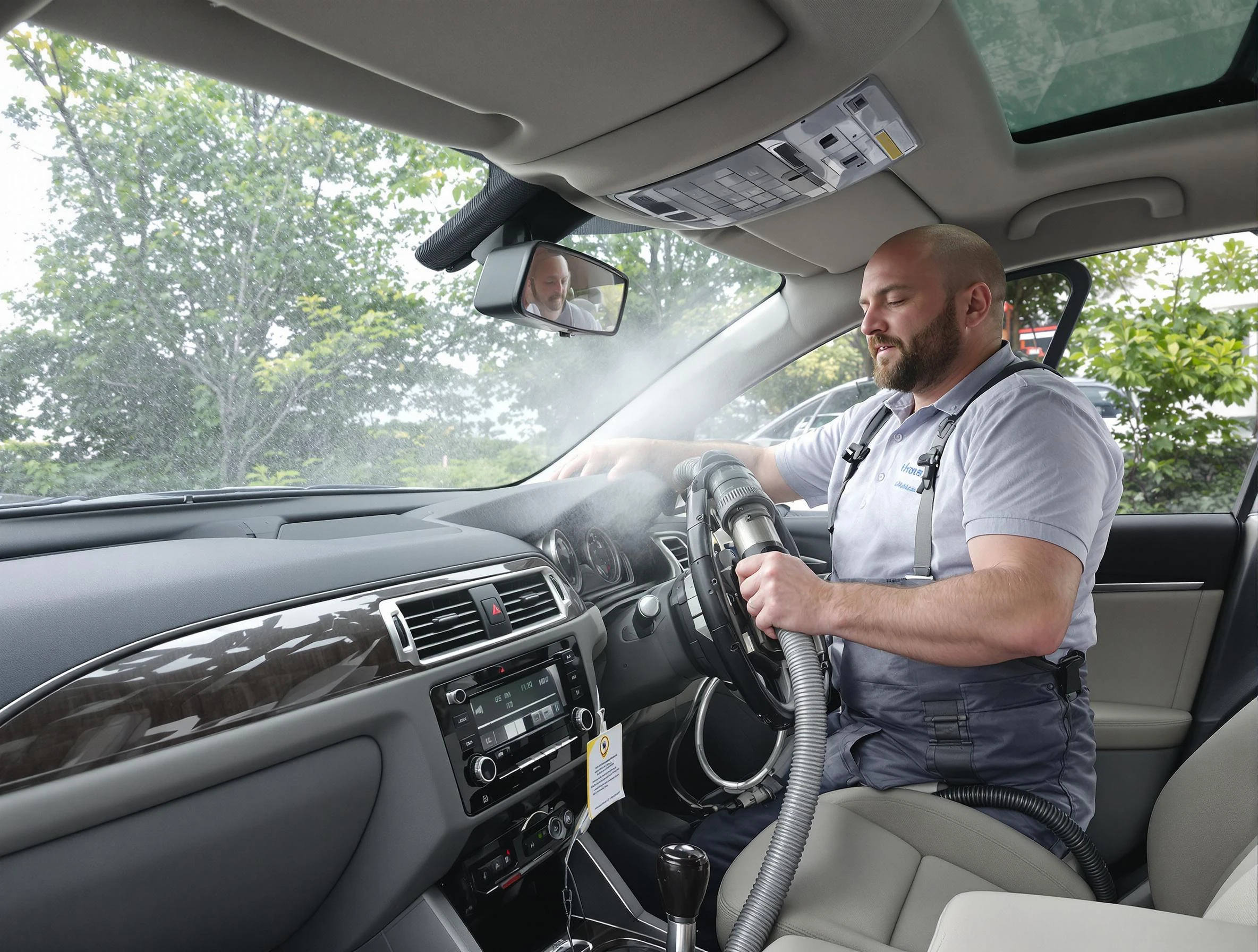 Shaw Heights Air Duct Cleaning specialist performing professional car duct cleaning in Shaw Heights