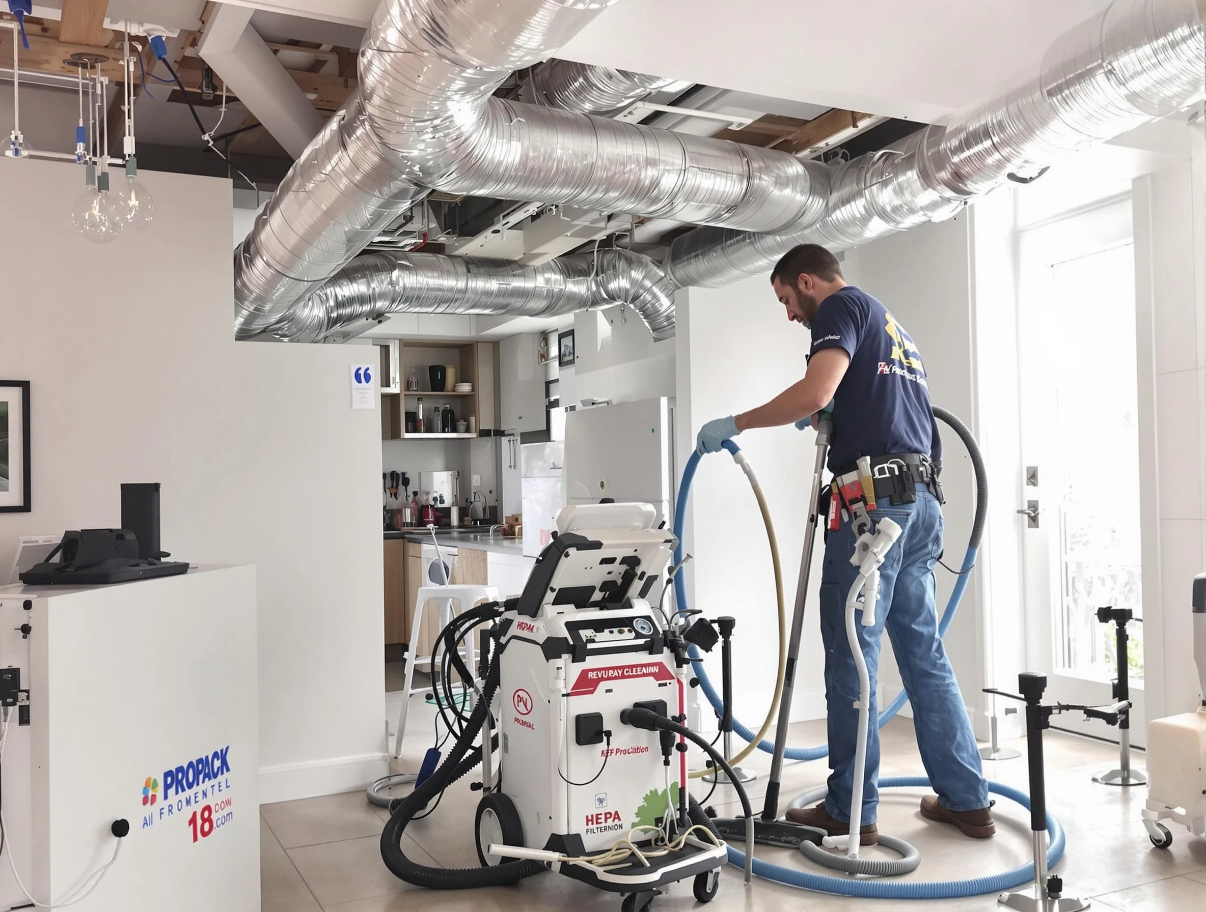 Shaw Heights Air Duct Cleaning technician performing advanced pure duct cleaning with specialized equipment in Shaw Heights